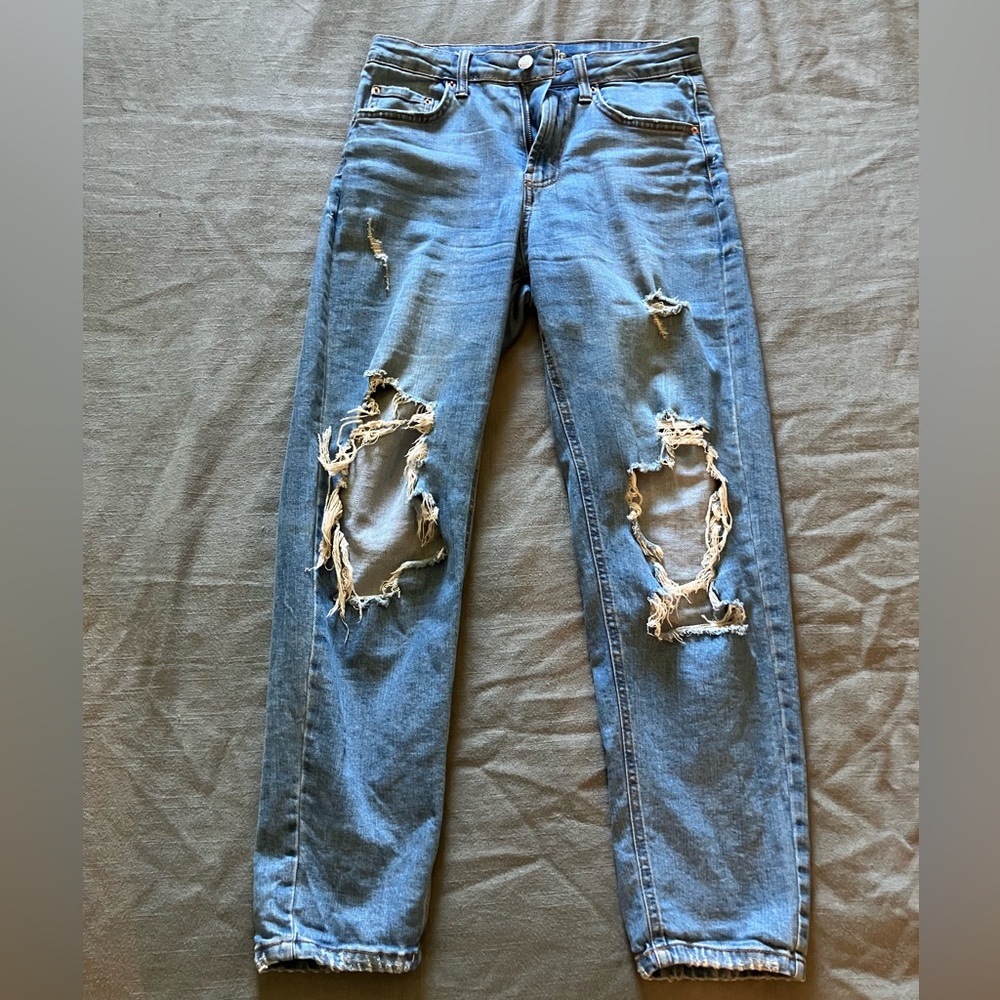 Distressed Blue Jeans for Women